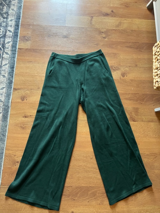 Haven Well Within Pants - Wide-Leg Bootcut Pants in Forest Green - 100% Organically Grown Cotton